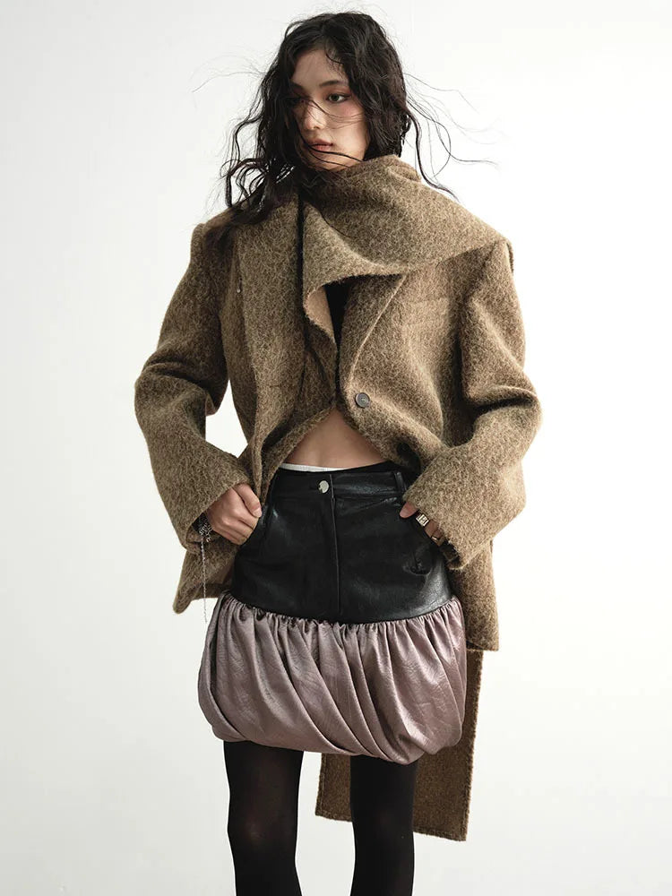 Masterdie Fuzzy Scarf Coat from Marigold Shadows