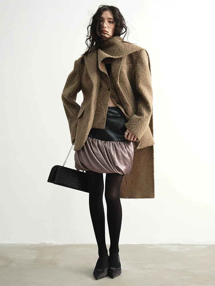 Masterdie Fuzzy Scarf Coat from Marigold Shadows