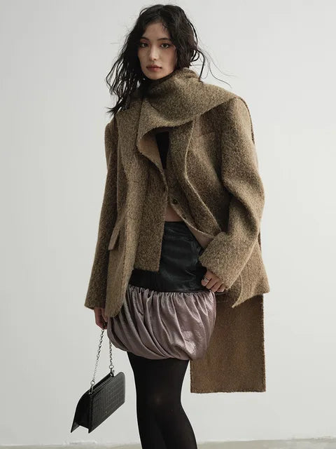 Masterdie Fuzzy Scarf Coat from Marigold Shadows