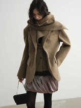 Masterdie Fuzzy Scarf Coat from Marigold Shadows