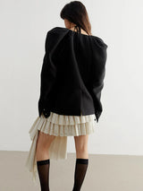 Nandy Puff Sleeve Cut-Out Coat from Marigold Shadows