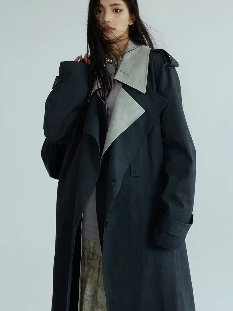 Regener Color Block Trench Coat from Marigold Shadows