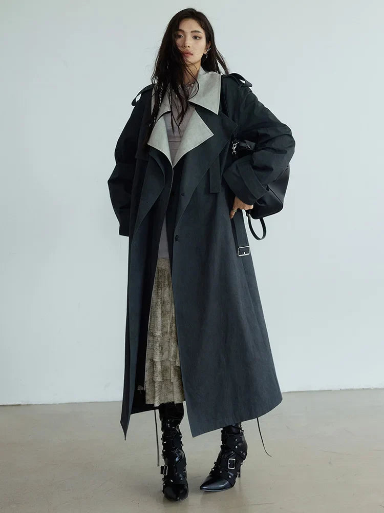 Regener Color Block Trench Coat from Marigold Shadows