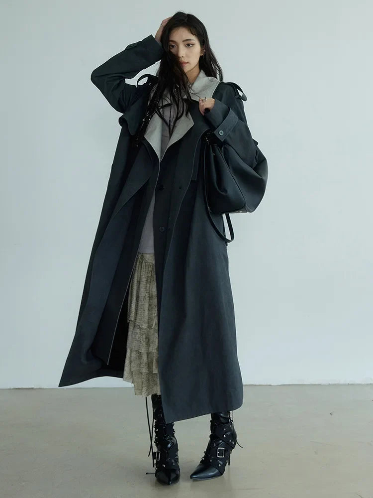 Regener Color Block Trench Coat from Marigold Shadows
