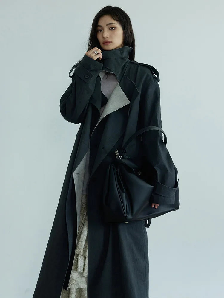 Regener Color Block Trench Coat from Marigold Shadows