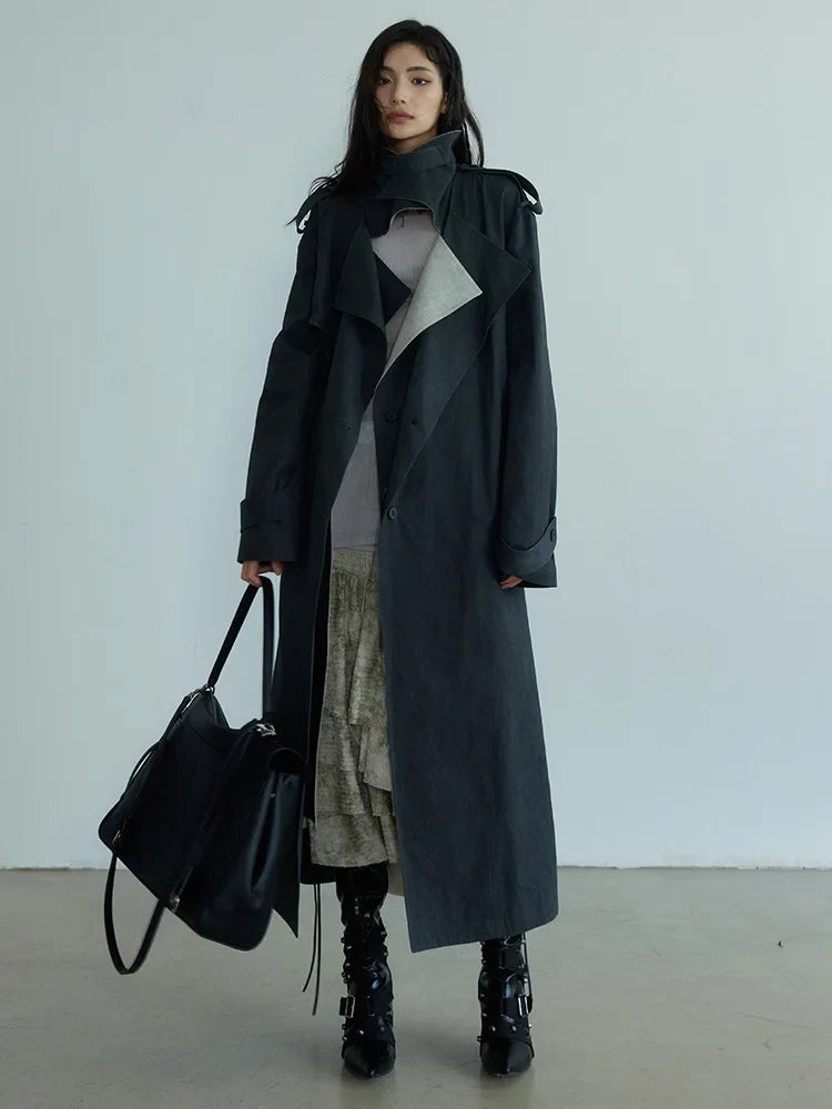 Regener Color Block Trench Coat from Marigold Shadows