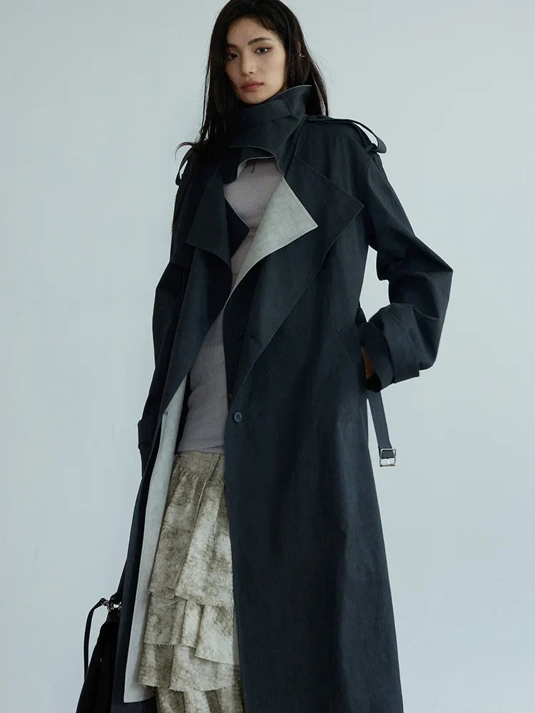 Regener Color Block Trench Coat from Marigold Shadows