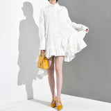Akihiko Long Sleeve Irregular Shirt Dress from Marigold Shadows