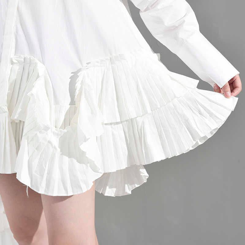 Akihiko Long Sleeve Irregular Shirt Dress from Marigold Shadows