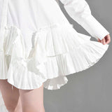 Akihiko Long Sleeve Irregular Shirt Dress from Marigold Shadows