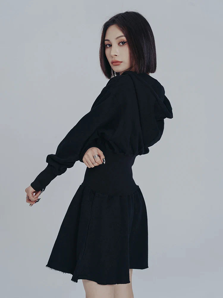 Egreeg Hooded Mini Dress from Marigold Shadows
