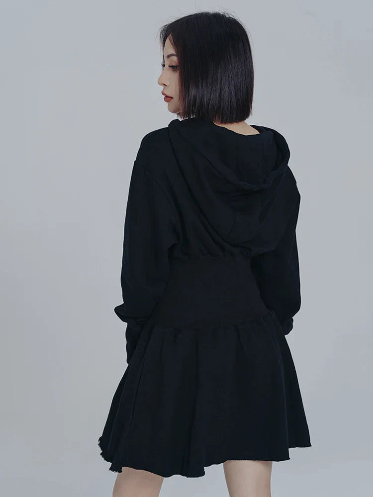 Egreeg Hooded Mini Dress from Marigold Shadows