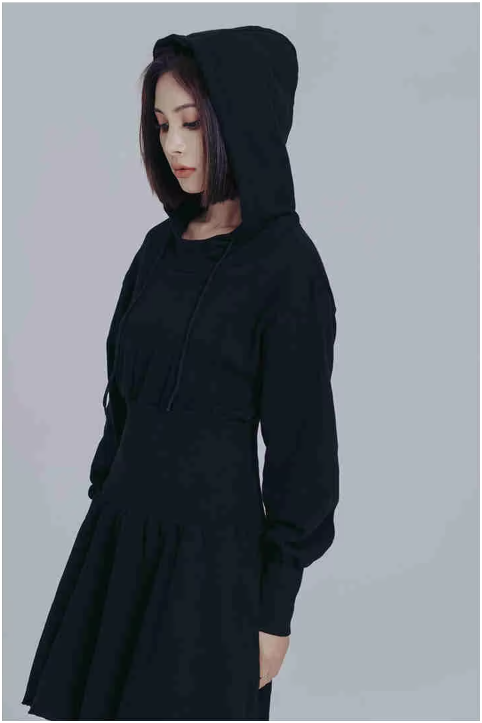Egreeg Hooded Mini Dress from Marigold Shadows