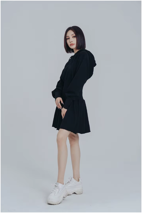 Egreeg Hooded Mini Dress from Marigold Shadows