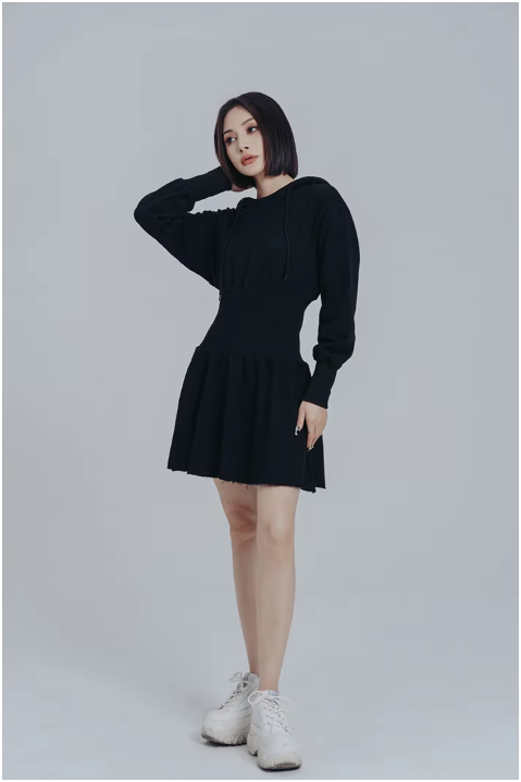 Egreeg Hooded Mini Dress from Marigold Shadows