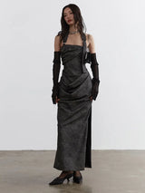 Harnetta Asymmetrical Tube Top Dress