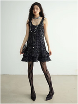 Holidee Sequin Ruffle Dress
