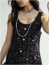 Holidee Sequin Ruffle Dress