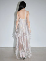 Khinchula Layered Lace Ruffle Dress