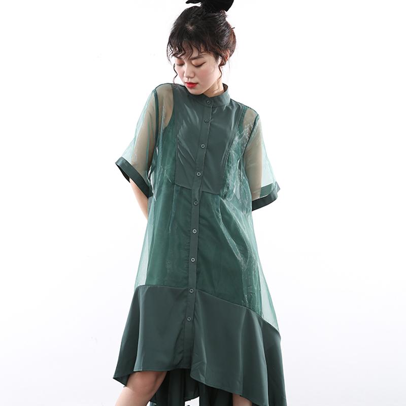 Koharu Irregular Shirt Dress from Marigold Shadows