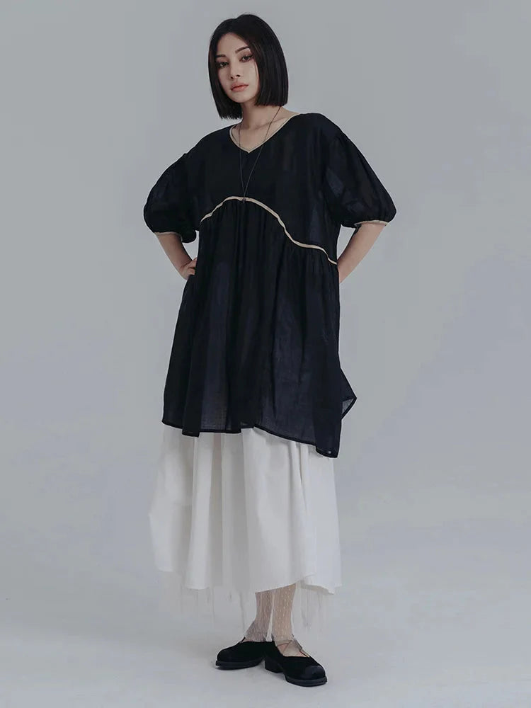 Misato Puff Sleeve Dress from Marigold Shadows
