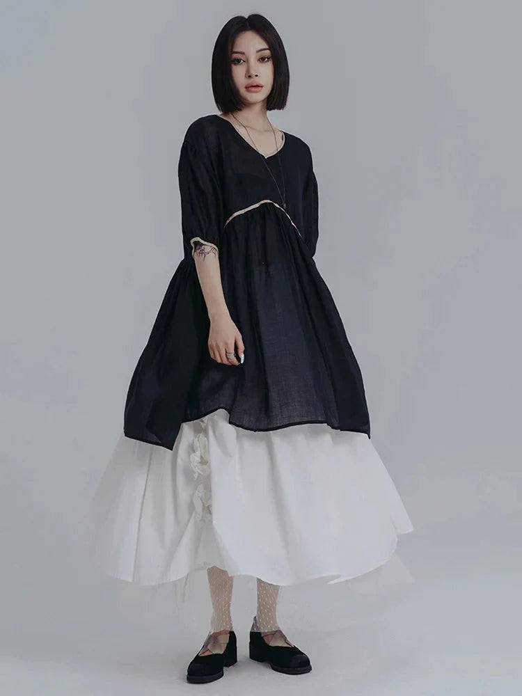 Misato Puff Sleeve Dress from Marigold Shadows