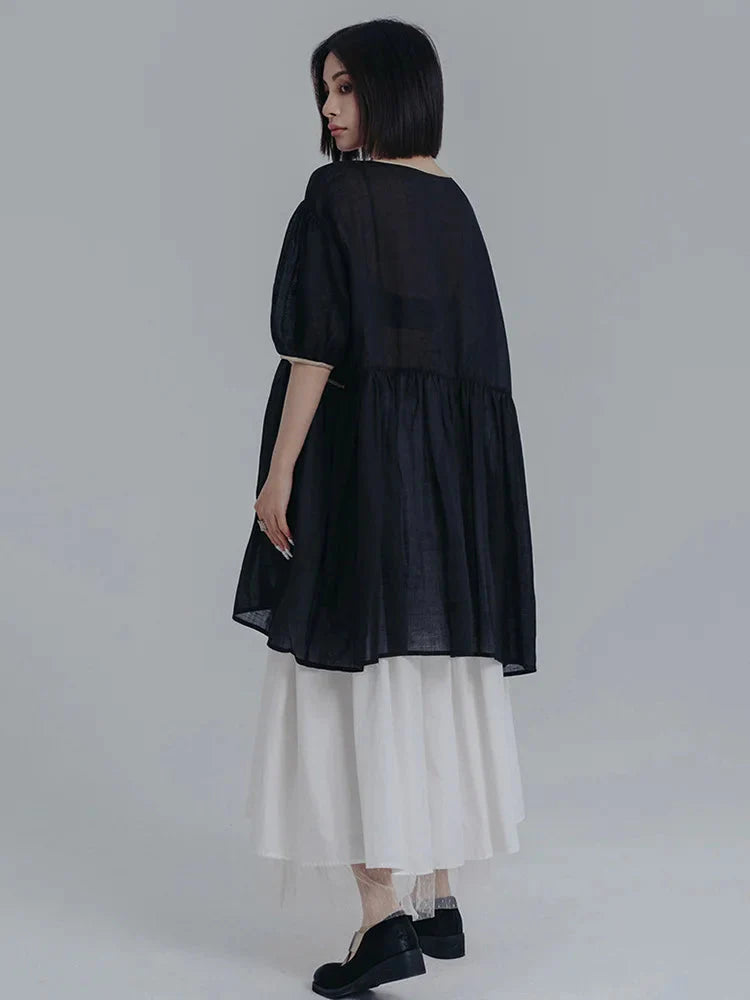 Misato Puff Sleeve Dress from Marigold Shadows