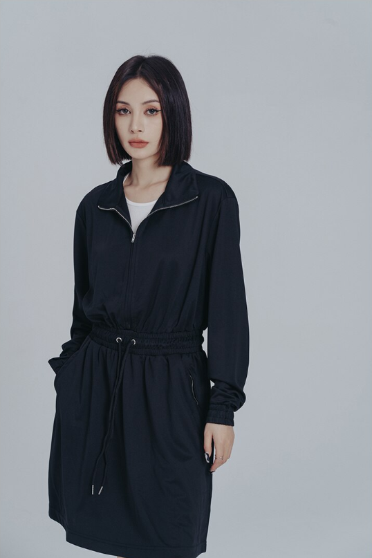 Mooni Drawstring Sweatshirt Dress from Marigold Shadows