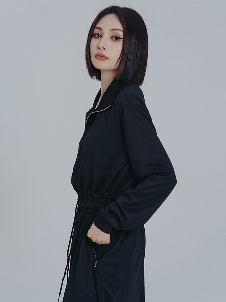Mooni Drawstring Sweatshirt Dress from Marigold Shadows