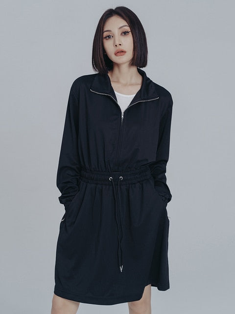 Mooni Drawstring Sweatshirt Dress from Marigold Shadows