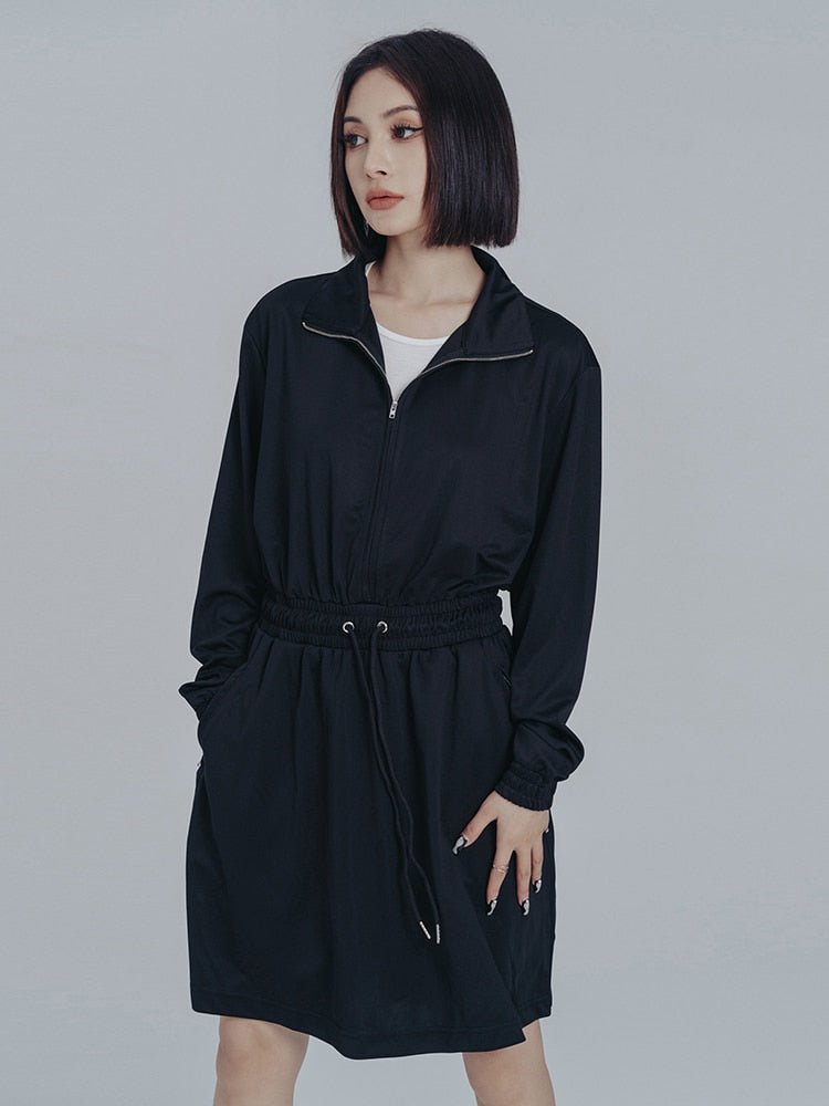 Mooni Drawstring Sweatshirt Dress from Marigold Shadows