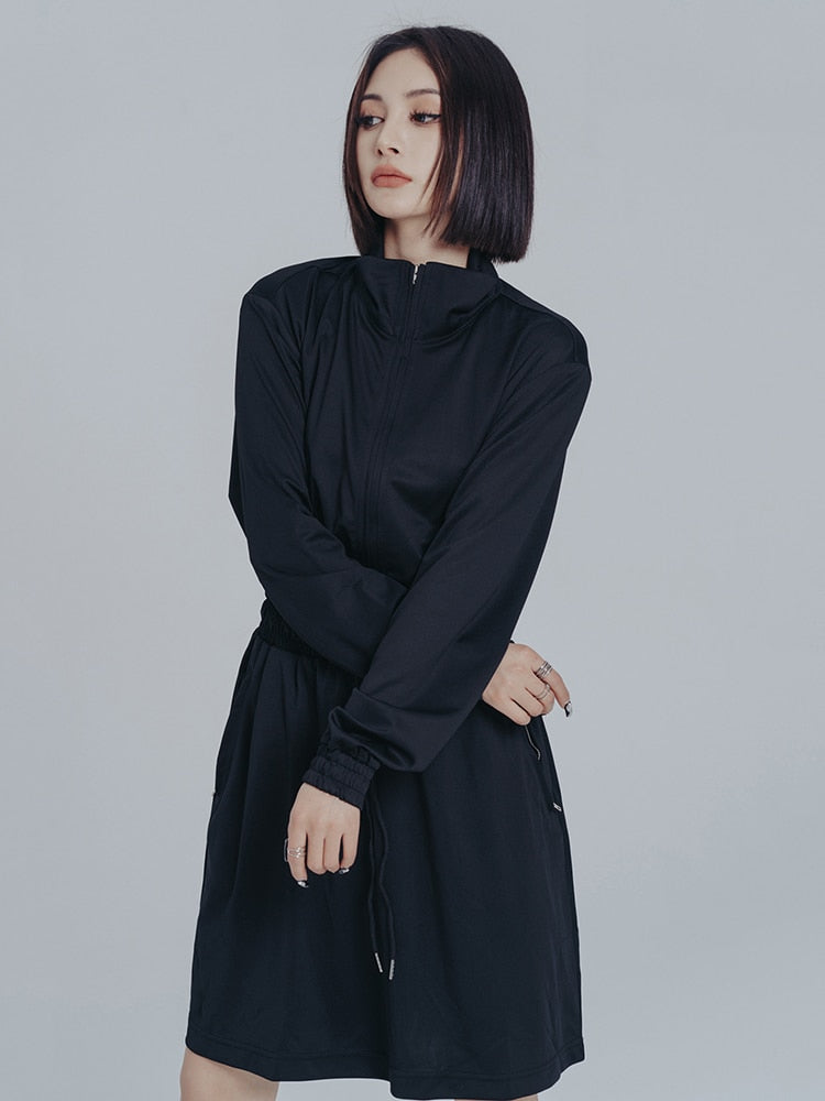 Mooni Drawstring Sweatshirt Dress from Marigold Shadows
