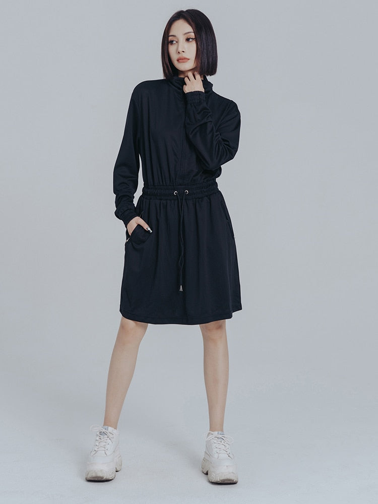 Mooni Drawstring Sweatshirt Dress from Marigold Shadows