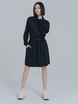 Mooni Drawstring Sweatshirt Dress from Marigold Shadows