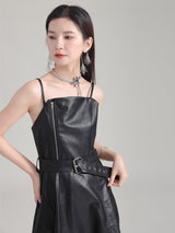 Musset Vegan Leather Dress from Marigold Shadows