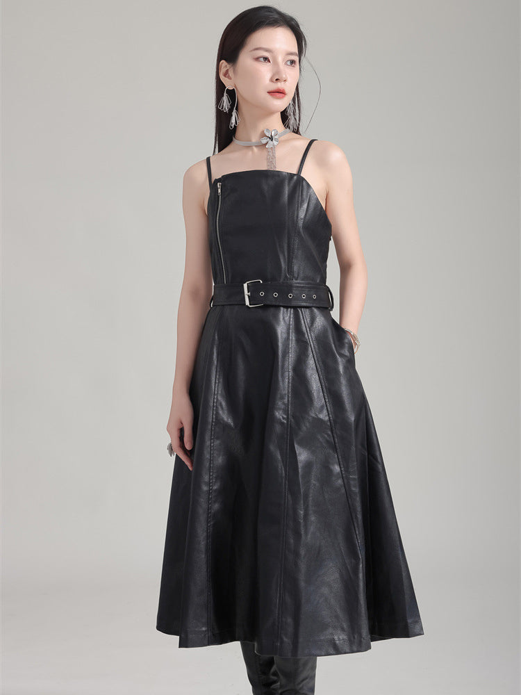 Musset Vegan Leather Dress from Marigold Shadows