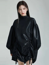 Paoula Ruched Dress - Black from Marigold Shadows