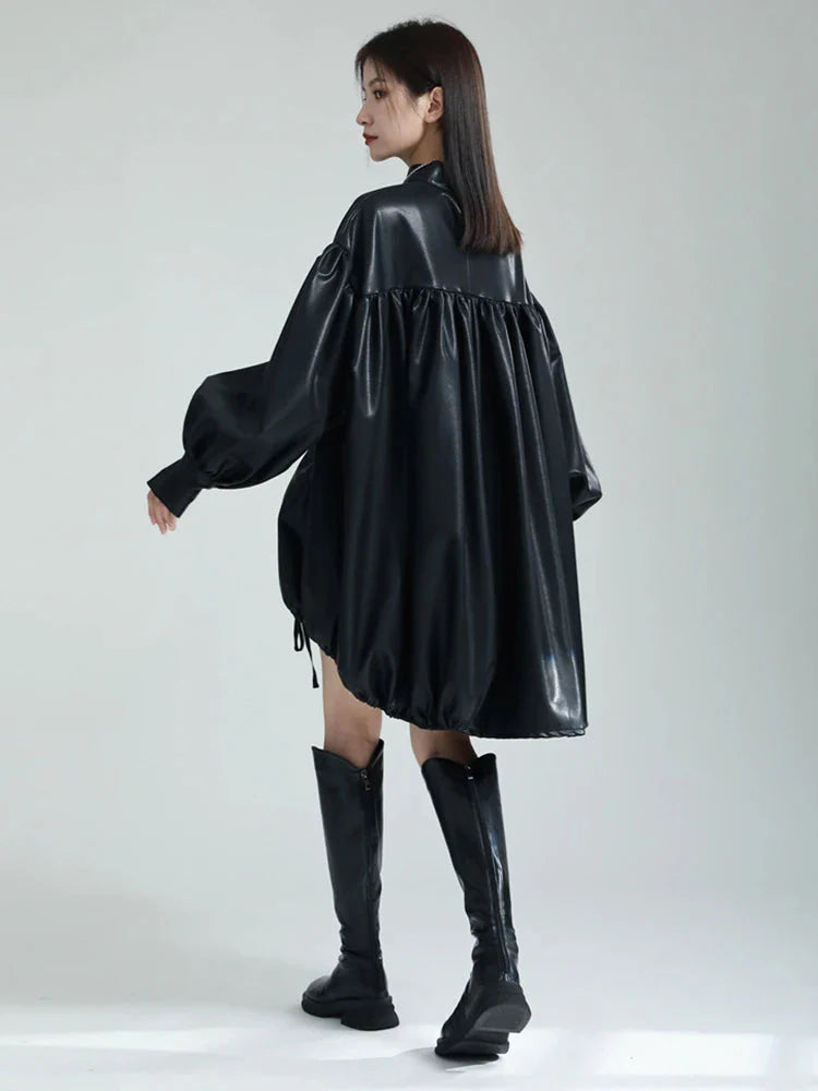 Paoula Ruched Dress - Black from Marigold Shadows