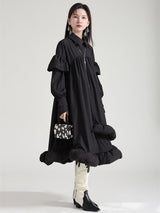 Plufey Long Sleeve Puff Dress - Black from Marigold Shadows