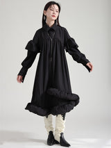 Plufey Long Sleeve Puff Dress - Black from Marigold Shadows