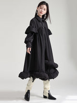 Plufey Long Sleeve Puff Dress - Black from Marigold Shadows