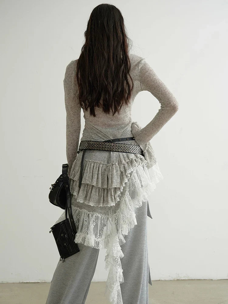 Rideco Ruffle Lace Sweater Dress from Marigold Shadows