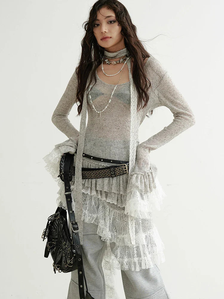 Rideco Ruffle Lace Sweater Dress from Marigold Shadows