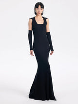 Witcheria Backless Hooded Dress from Marigold Shadows