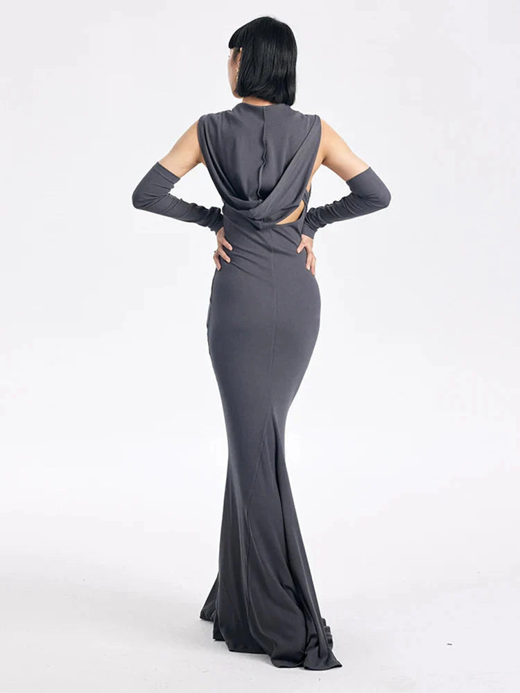 Witcheria Backless Hooded Dress from Marigold Shadows