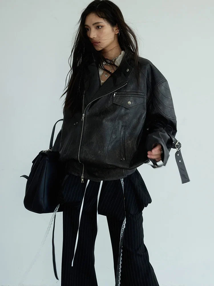 Hakattua Vegan Leather Jacket from Marigold Shadows