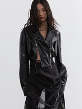 Bataduh Vegan Leather Zipper Jacket from Marigold Shadows