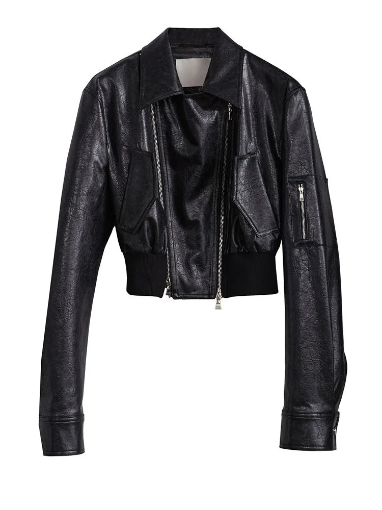 Bataduh Vegan Leather Zipper Jacket from Marigold Shadows