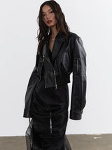 Bataduh Vegan Leather Zipper Jacket from Marigold Shadows