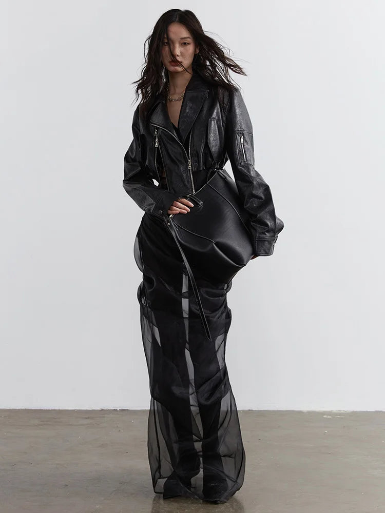 Bataduh Vegan Leather Zipper Jacket from Marigold Shadows